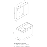 Badmöbel Set Nil 80
