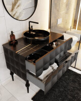 Badmöbel Set Onyx Schwarz