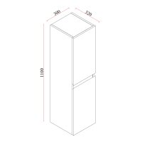 Hochschrank Venus Weiß