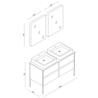 Wandspiegel Star Schwarz