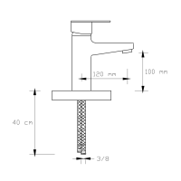 Waschbeckenarmatur Vista Schwarz