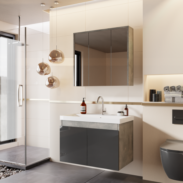 Badm&ouml;bel Set Alfa 50 Anthrazit