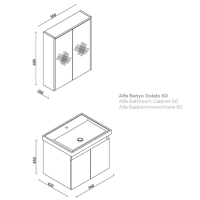 Badmöbel Set Alfa 60 Weiß