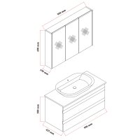 Badmöbel Set Lara Konsole