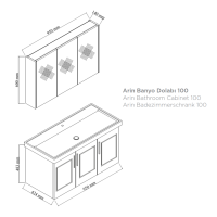 Badmöbel Set Arin 100 Anthrazit