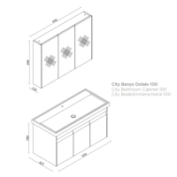 Badmöbel Set City 100