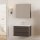 Badmöbel Set 80 cm in Anthrazit, Hängender Unterschrank, Badwaschbecken, Spiegelschrank, Hocschrank extra - banyox