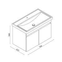 Waschtisch mit Unterschrank City 80