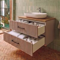 Waschtisch mit Unterschrank Liana 80 Konsole Walnuss