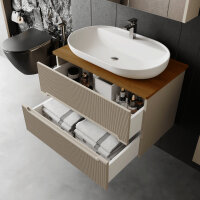 Waschtisch mit Unterschrank Bella 80 Konsole Walnuss