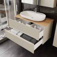 Waschtisch mit Unterschrank Bella 100 Konsole Eiche