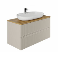 Waschtisch mit Unterschrank Bella 100 Konsole Eiche