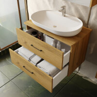 Waschtisch mit Unterschrank Verona 80 mit Konsole Eiche