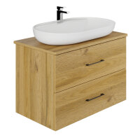 Waschtisch mit Unterschrank Verona 80 mit Konsole Eiche