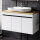 Waschtisch mit Unterschrank Venus Weiß 100 Konsole Eiche