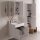 Badmöbel Set Venus 60 cm Maßzeichnung von Spiegelschrank und Waschtisch mit Unterschrank