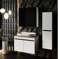 Badmöbel Set Venus 80 mit Konsole Eiche