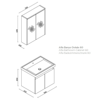 Spiegelschrank Alfa 80 Weiß