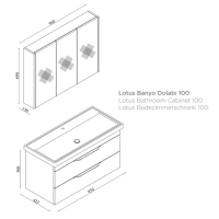 Badmöbel Set Lotus 100