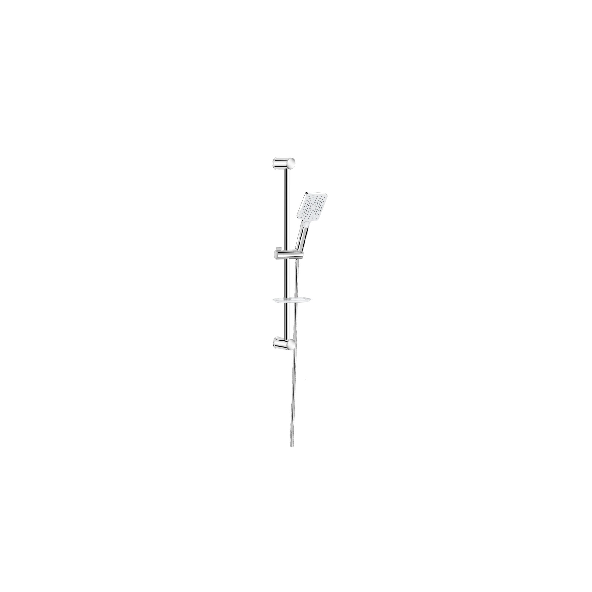 Brausegarnitur Maxima Chrome – Duschset mit eckiger Handbrause