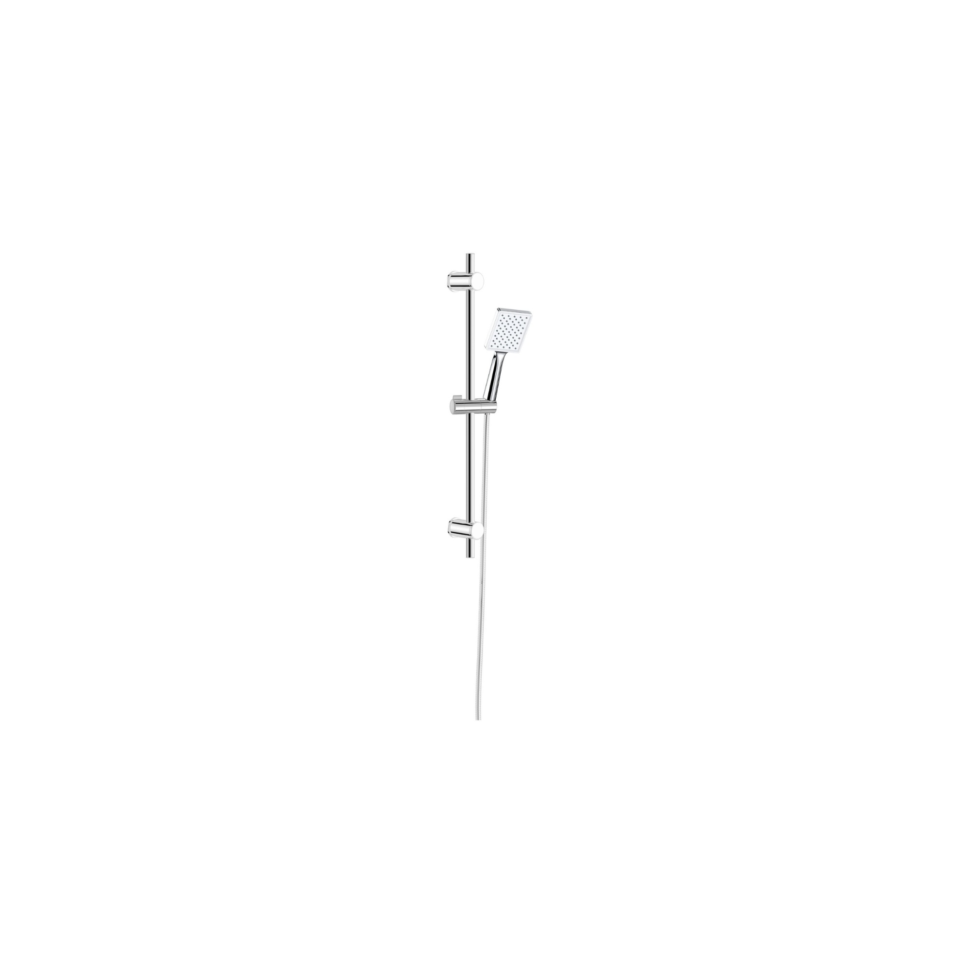 Brausegarnitur Queen Chrome – Duschset mit eckiger Handbrause