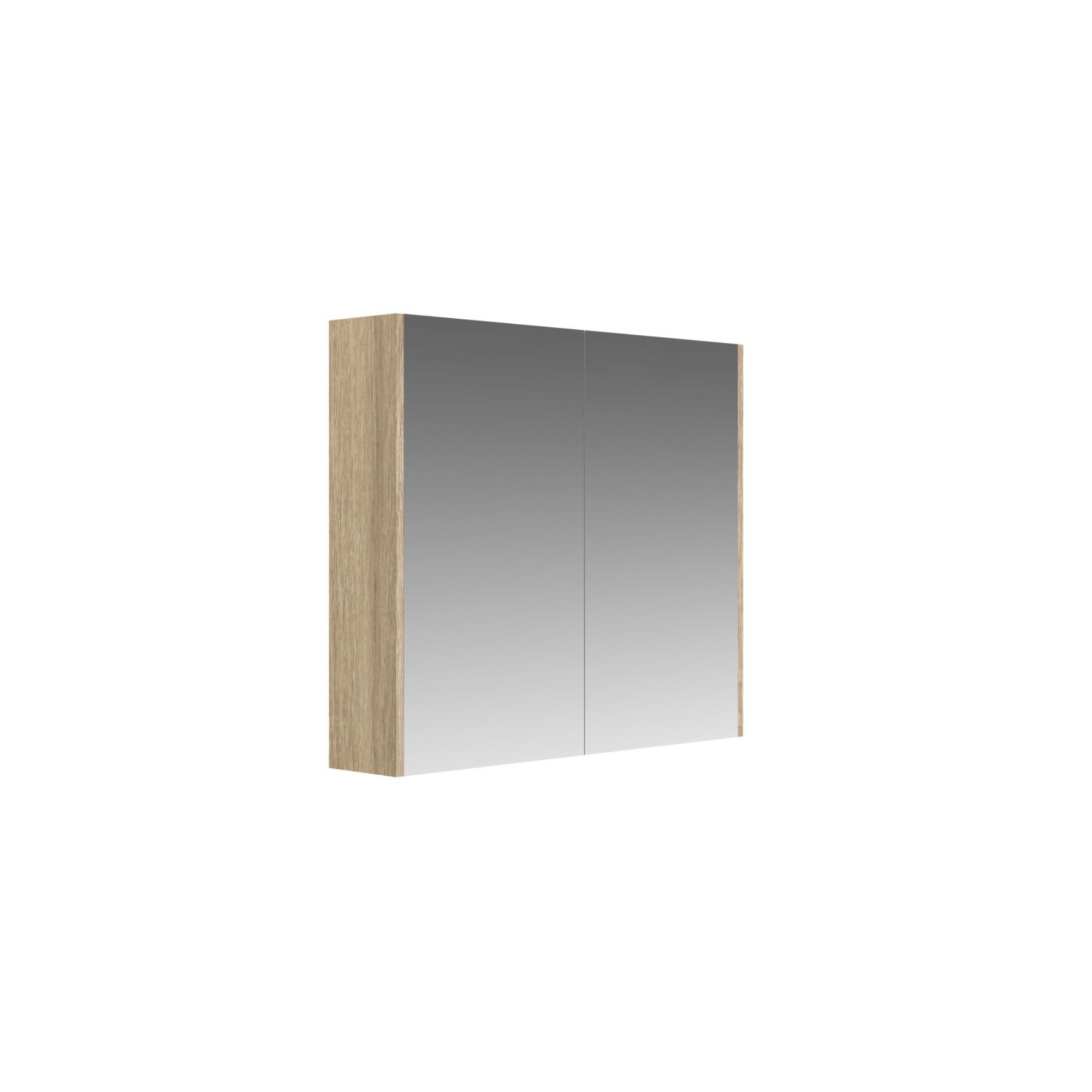 Spiegelschrank City 80 cm Eiche – hängend, verspiegelt, mit Stauraum