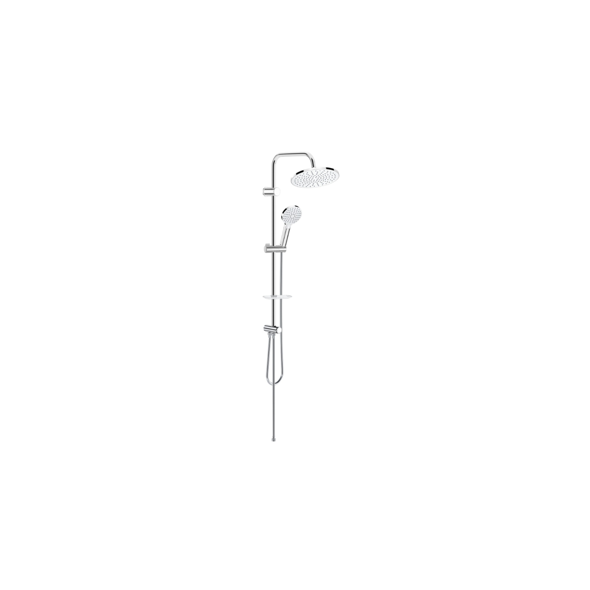 Duschsystem Rainmax Chrome – Runde Regendusche Ø 25 cm mit Handbrause in Chrom