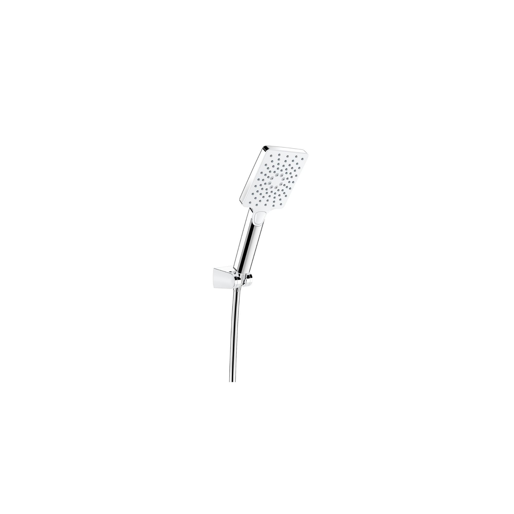 Handbrause Set Maxima Chrome – Eckige Handbrause mit 3 Strahlarten in Chrom