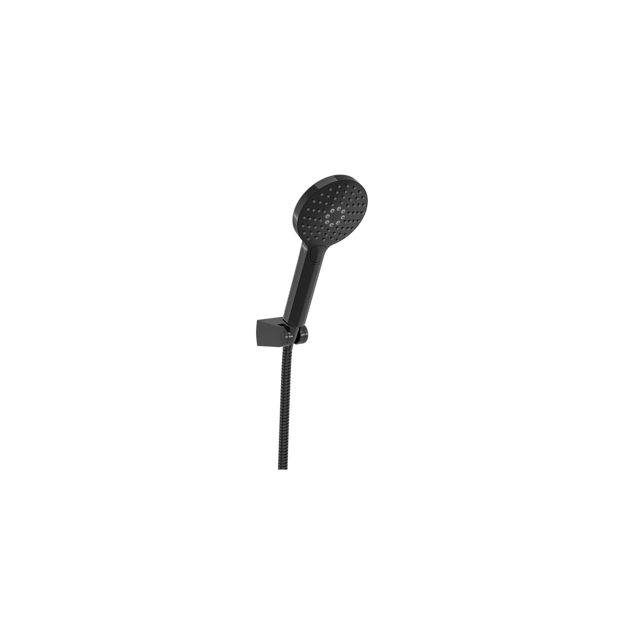 Handbrause Set Rainmax Mat Black – Runde Handbrause mit 3 Strahlarten in Schwarz Matt